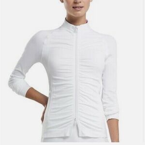 G/FORE-Ruched Midlayer Zip Jacket Top size medium Womens Golf